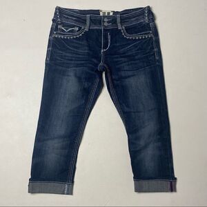 Trademark | Flirty Micro Boot Mid Rise Denim Capri’s